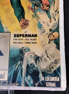 1950 Atom Man Vs Superman Chapter 7 Repo 27 x 41 Poster signed by Kirk Alyn