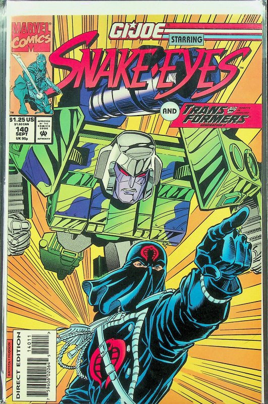 G.I. Joe - Snake-Eyes &Transformers #139-142 (Jul-Oct 1993) - Comic Set of 4 -NM