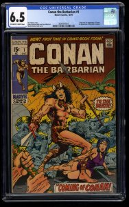 Conan The Barbarian #1 CGC FN+ 6.5 Off White to White