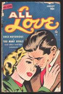 All Love #30 1950-Ace-Good Girl Art in the Matt Baker style-Spanking panel-G