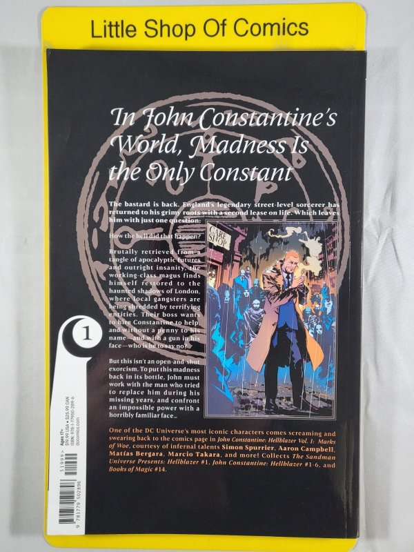 John Constantine Hellblazer Volume 1 Marks of Woe TPB 3rd Printing Photos/Notes
