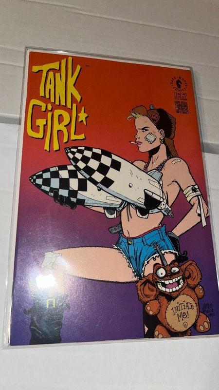 Tank Girl 1 (Dark Horse 1991), 1st Title, Includes Trading Cards, Hewlett, VF