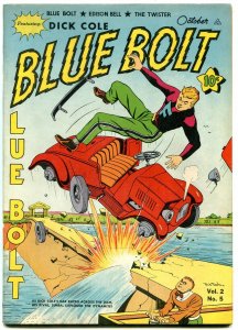 BLUE BOLT V.2 #5 1942-DICK COLE-- SUB-ZERO ---TWISTER VF-