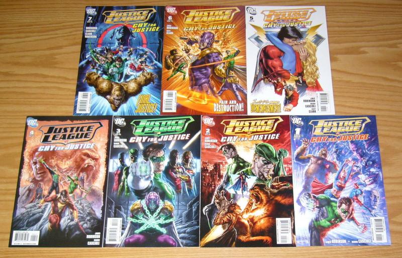 Justice League: Cry For Justice #1-7 VF/NM complete series JAMES ROBINSON 2009