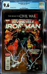 Invincible Iron Man #9  (2016) - CGC 9.6 - Cert#4518178023