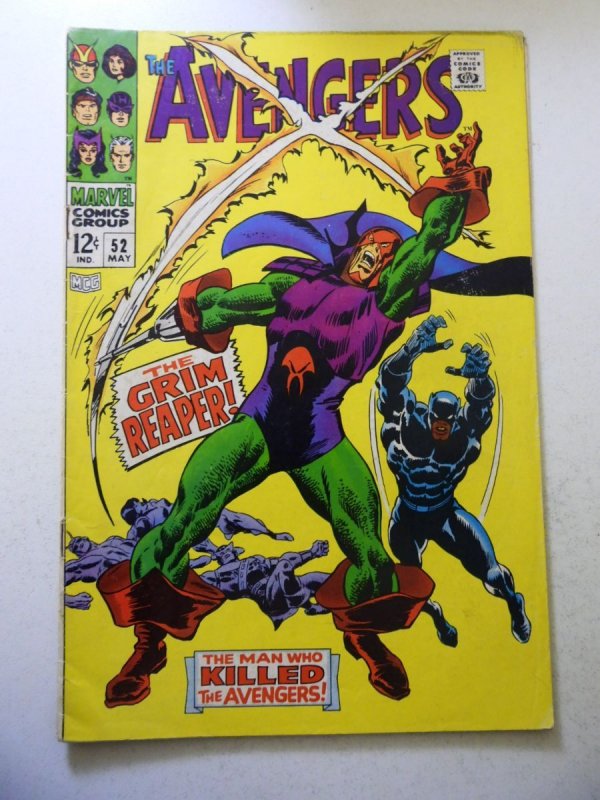 The Avengers #52 (1968) GD+ Condition centerfold detached