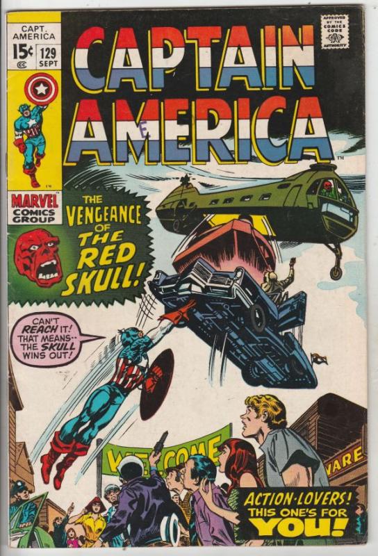 Captain America #129 (Sep-70) VF/NM High-Grade Captain America