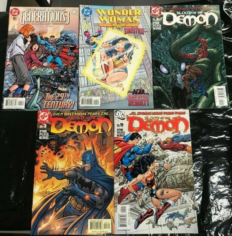 JOHN BYRNE ART 5PC LOT (FN/VF) SUPERMAN & BATMAN!! WONDER WOMAN!! 1996-2005