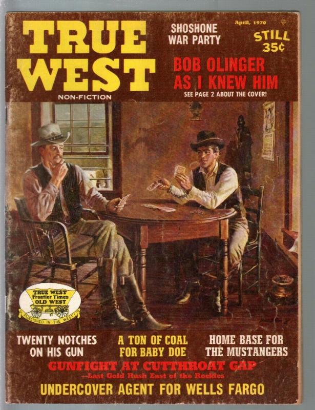 True West 4/1970-Western-Shoshone-Wells Fargo-card game cover-VG