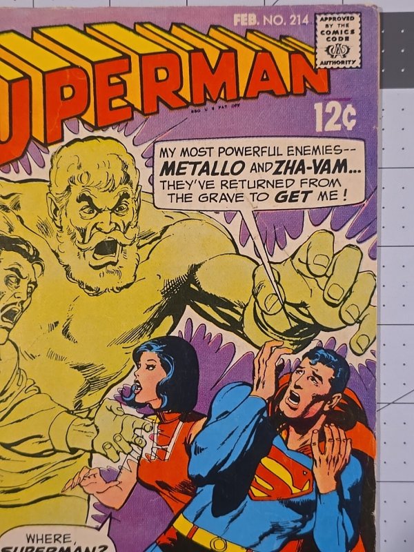 Superman #214 (DC Comics February 1968) Neal Adams Cover