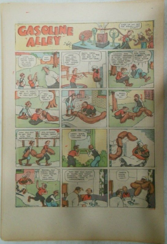 (48) Gasoline Alley Sunday Pages by Frank King from 1934 Size: 11 x 15 inches