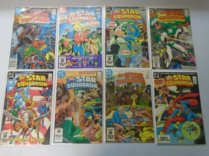 All Star Squadron comic lot 52 pieces from:#1-67 & 3ANN 6.0 FN (1981-87)