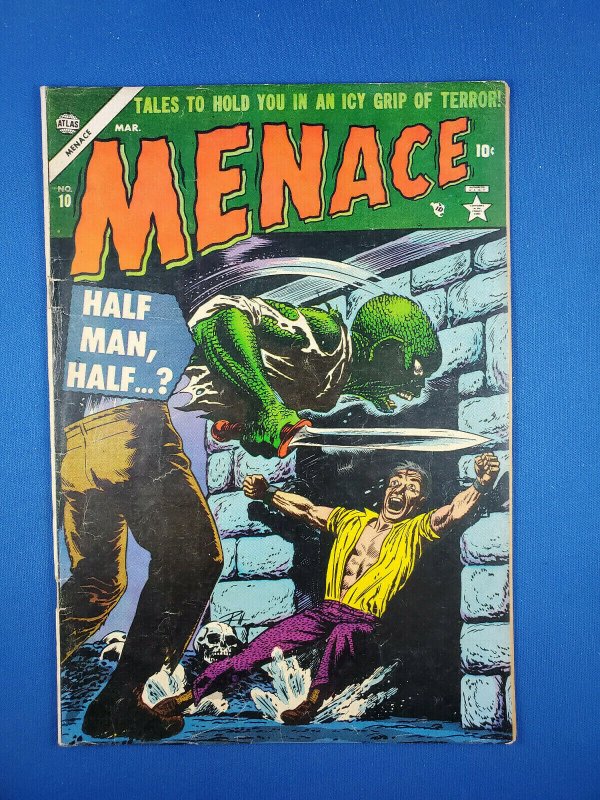 MENACE 10 VG F ATLAS HORROR ATOMIC BOMB PANELS 1953 SCARCE