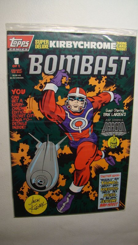 BOMBAST 1 *NM/MT 9.8 FACTORY SEALED* TOPPS COMICS JACK KIRBY ART WITH CARD