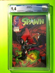 SPAWN 1 5/92 CGC 9.4 WHITE PAGES ORIGINAL OWNER 