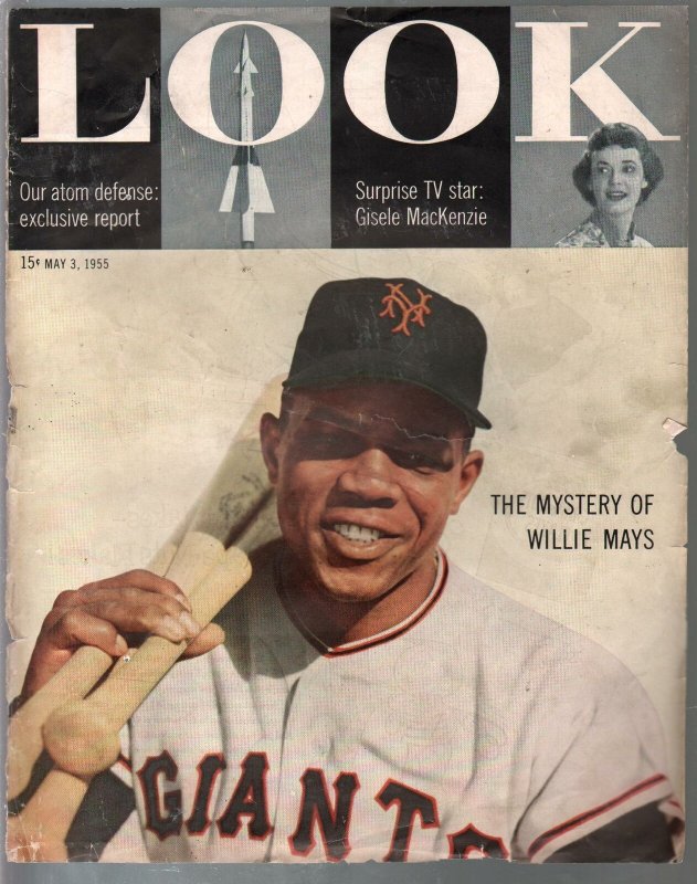 Look 5/3/1955-Willie Mays-atomic defense-Jo Stafford-Gisele Mackenzie-FR