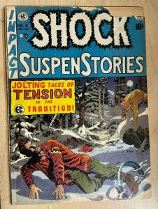 SHOCK SUSPENSTORIES #3 (EC, 6/1952)  GOOD (G) Jack Davis!Jack Kamen! Wood Cover 