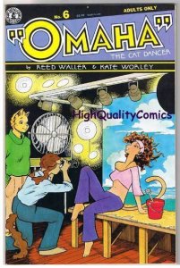 OMAHA the CAT DANCER #6, VF+, Reed Waller, 1986 1987, Kitchen Sink
