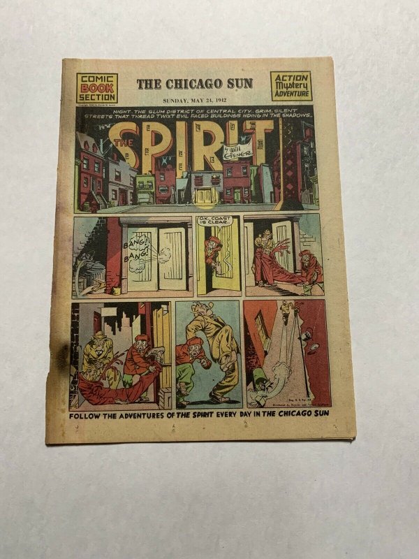 The Spirit Comic Book Section Sunday May 24 1942 Vg Very Good Staining