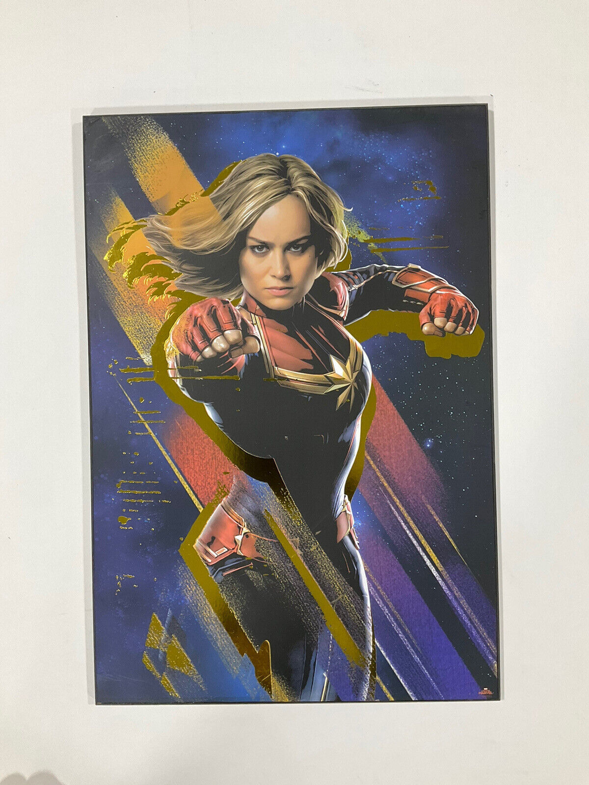 Captain Marvel Movie wood wall art print plaque 13x19 Marvel Comic