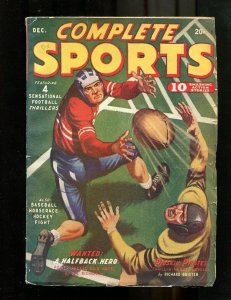PULP:  COMPLETE SPORTS PULP-DEC-1947-FOOTBALL-JAMES BLISH-RARE VG/FN