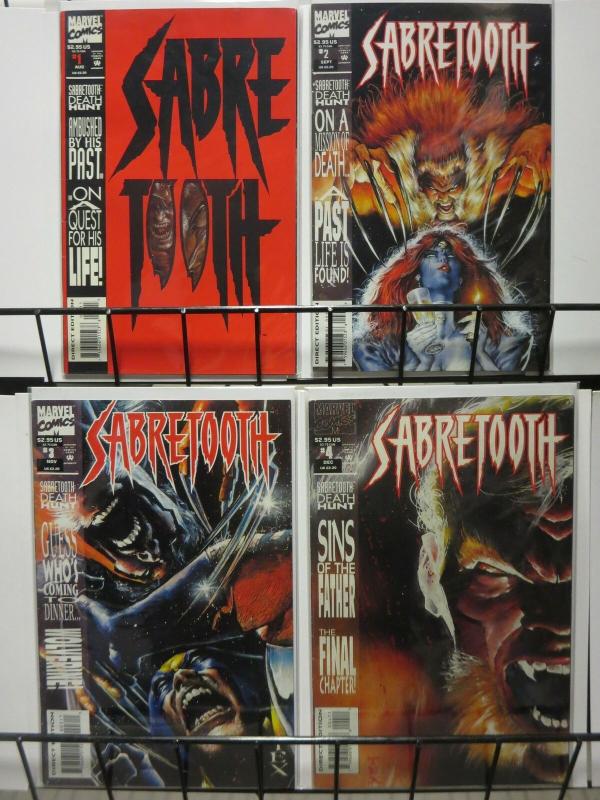 SABRETOOTH  1- 4 WOLVERINE, MYSTIQUE ORIGIN!