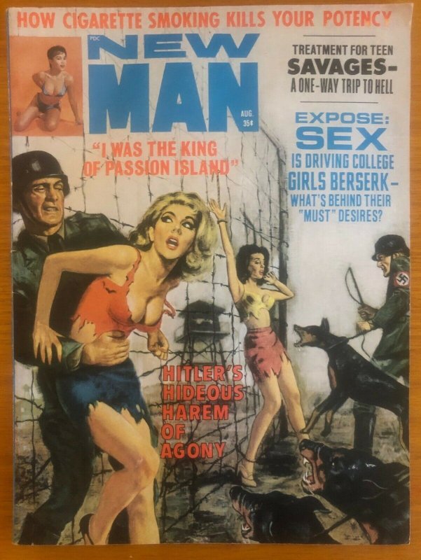 NEW MAN  August 1967  Nazi prison camp cover  Men's Adventure Pulp