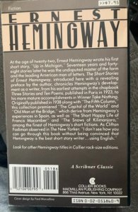 Ernest Hemingway’s short stories(49!) 1986 like new