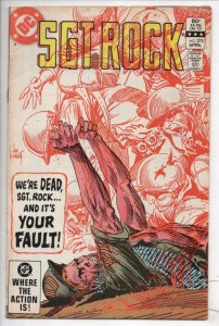 SGT. ROCK #375, VF, Joe Kubert, Army, Dead, DC 1982 more DC in store