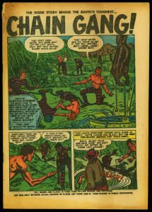 Justice #27 1952- Atlas Crime Comic- Chain Gang Reading Copy