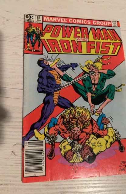 Power Man and Iron Fist #84 (1982)vs whiplash and sabertooth