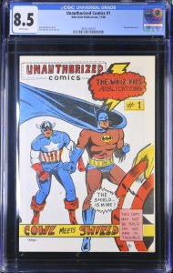 (1980) UNAUTHORIZED COMICS #1 CGC 8.5 WP! DC MARVEL TEAM UP! Only 50 Produced!
