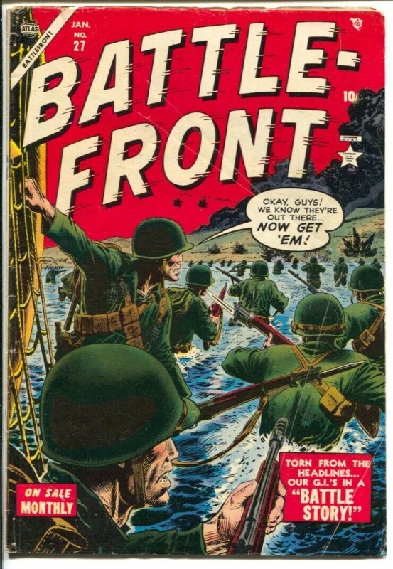Battle-Front #27 1955-Atlas-Russ Heath-Gene Colon-Wake Island WWII story-Dick... 