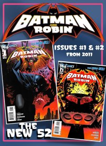 BATMAN and ROBIN #1 & 2   (2011 series) 9.0 VF/NM  NEW 52  • Bruce & Son Damian