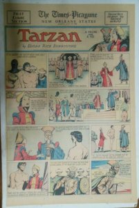 Tarzan Sunday Page #383 Burne Hogarth from 7/10/1938 Very Rare! Full Page Size