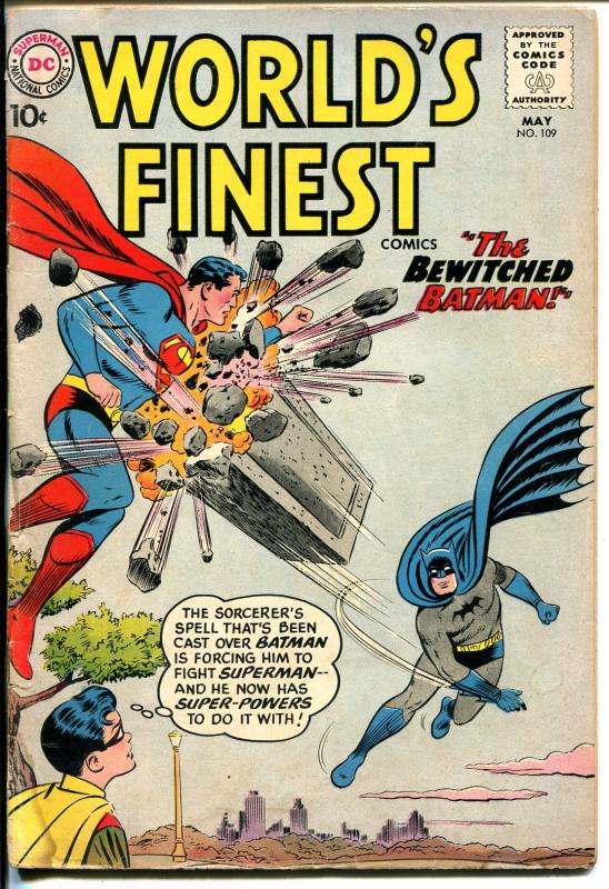 World's Finest #109 1960-DC-Batman-Superman-Robin-Green Arrow-Tomahawk-G