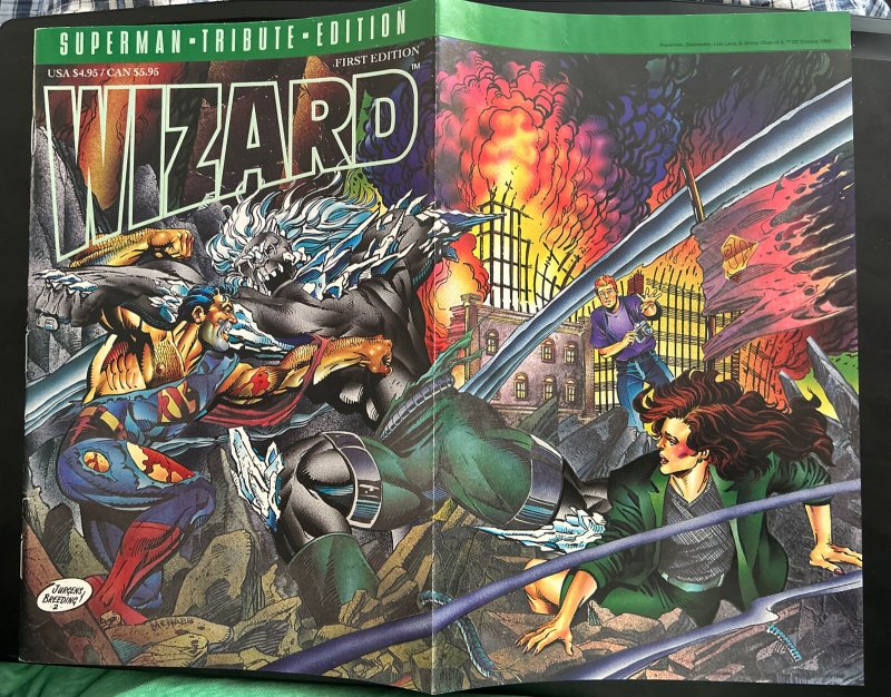Wizard Magazine Superman Tribute Edition #1 in NM + condition; No Card.