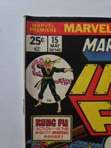 1974 MARVEL PREMIERE #15 IRON FIST ORIGIN & 1st APPEARANCE - Missing Stamp