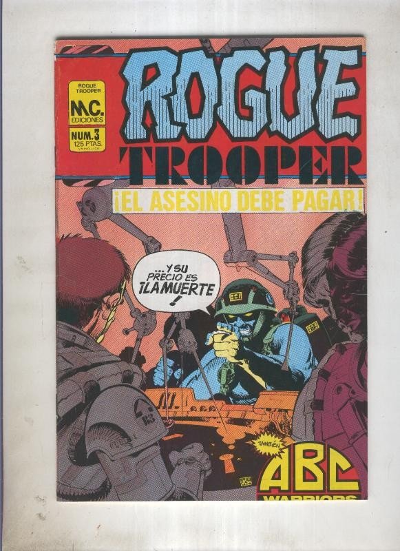 Rogue Trooper numero 3: El asesino debe pagar (numerado 1 en trasera)