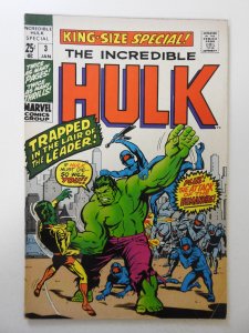 The Incredible Hulk Annual #3 (1971) VG+ Condition