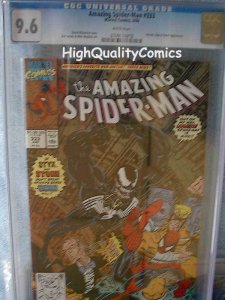 SPIDER-MAN #333, Venom, Larsen, Battle, CGC 9.6, NM+, WP, + 3 more issues