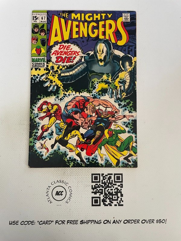 Avengers # 67 FN Marvel Comic Book Black Panther Hulk Thor Wakanda Witch 17 J214