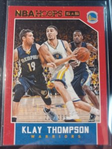 2015-16 NBA Hoops Klay Thompson Red Parallel #126/299 Golden State Warriors