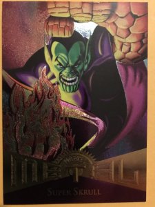 SUPER SKRULL #41 card : Marvel Metal 1995 Fleer Chromium; NM/M base, Fantastic 4