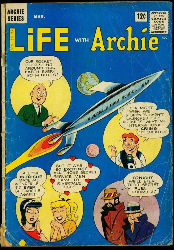 Life with Archie #19 1963- Rocket Cover- Betty Veronica G