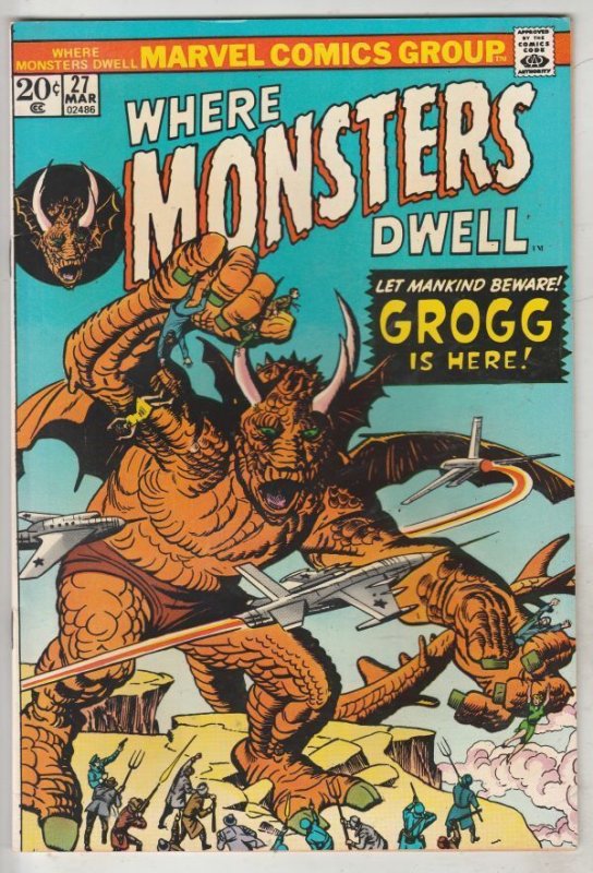 Where Monsters Dwell #27 (Mar-74) Full Length Jack Kirby Art! VF/NM- High-Grade