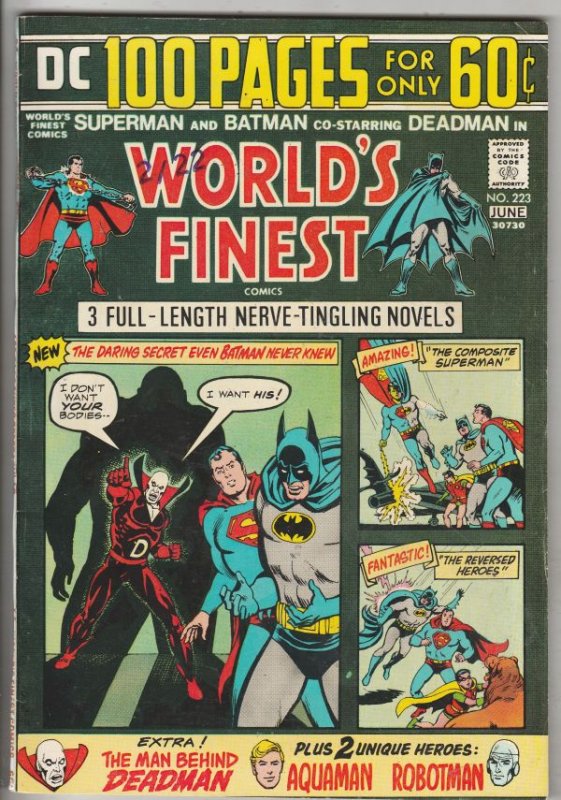 World's Finest #223 (Jun-74) VF/NM High-Grade Superman, Batman, Robin