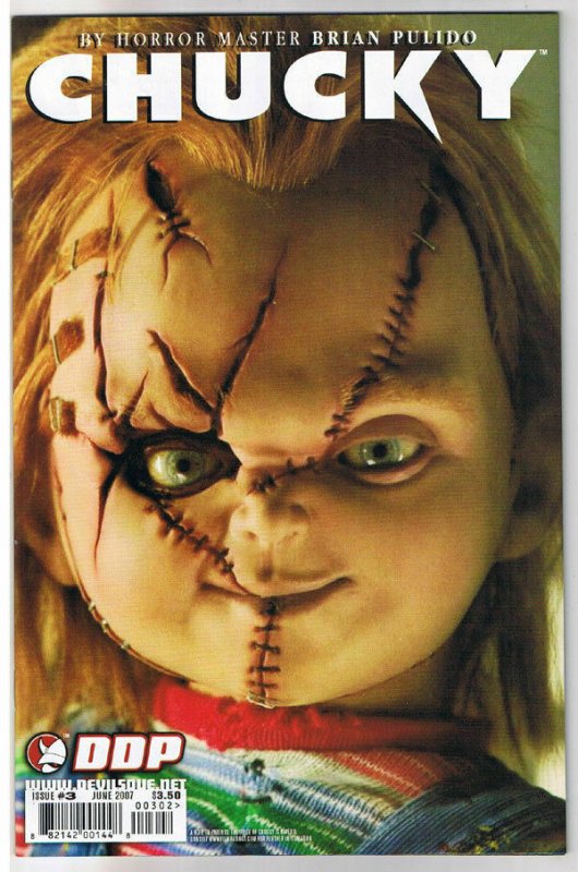 CHUCKY #3 B, NM, Brian Pulido, Possessed Crazy Doll Killer, Psychotic, 2007