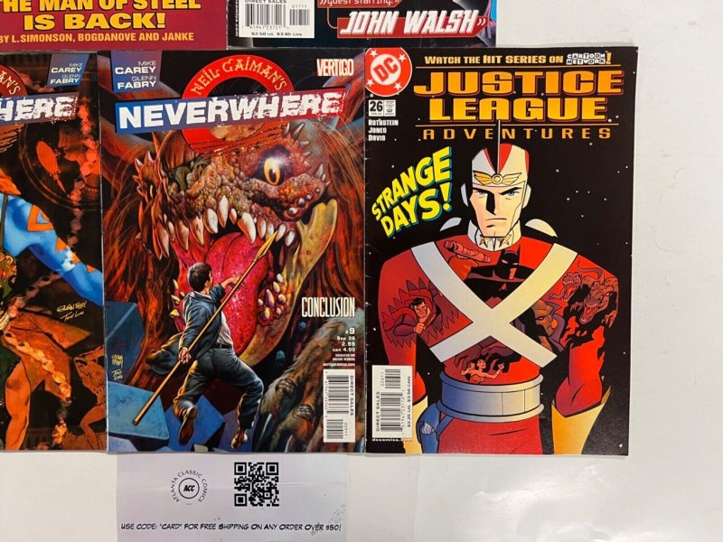 5 DC Comics Superman # 22+Neverwhere # 4 9+Outsiders # 17+JLA # 26 23 JS50
