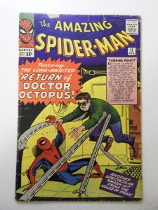 The Amazing Spider-Man #11 (1964) VG- Condition 1 in spine split, stamp bc